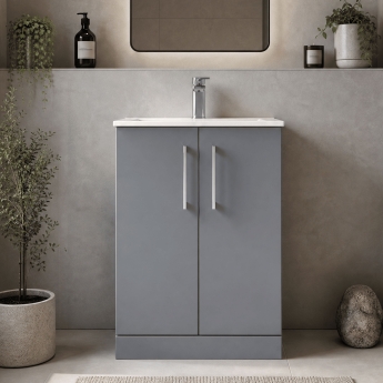 Arno 600mm 2-Door Floor Standing Vanity Unit | Product Image
