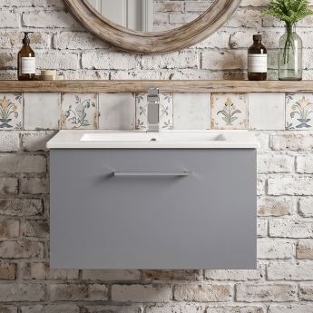 Arno 600mm 1-Drawer Wall Hung Vanity Unit | Product Image