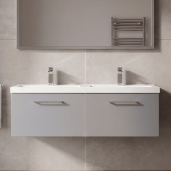 Arno Twin 1200mm 2-Drawer Wall Hung Vanity Unit | Product Image