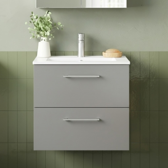 Arno 600mm 2-Drawer Wall Hung Vanity Unit