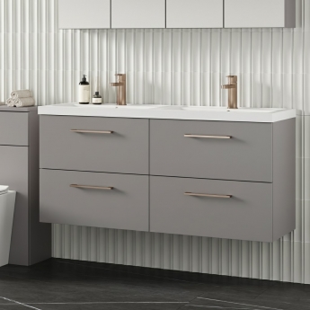 Arno Twin 1200mm 4-Drawer Wall Hung Vanity Unit