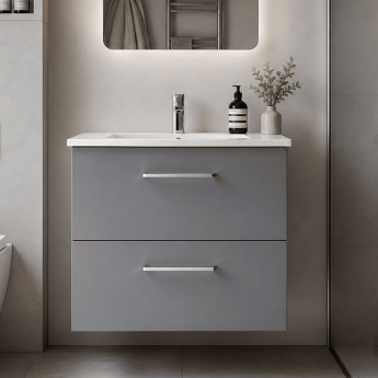 Arno 600mm 2-Drawer Wall Hung Vanity Unit | Product Image