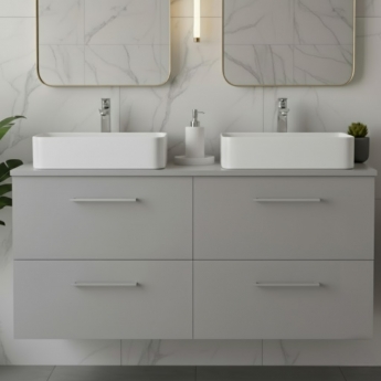 Arno Twin 1200mm 4-Drawer Wall Hung Vanity Unit with Countertop