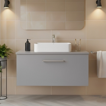 Arno 800mm 1-Drawer Wall Hung Vanity Unit with Countertop