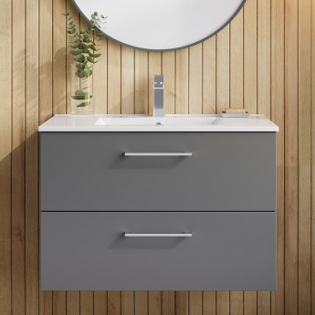 Arno 800mm 2-Drawer Wall Hung Vanity Unit