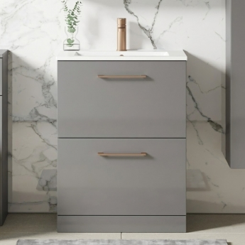 Arno 600mm 2-Drawer Floor Standing Vanity Unit