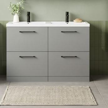 Arno Twin 1200mm 4-Drawer Floor Standing Vanity Unit