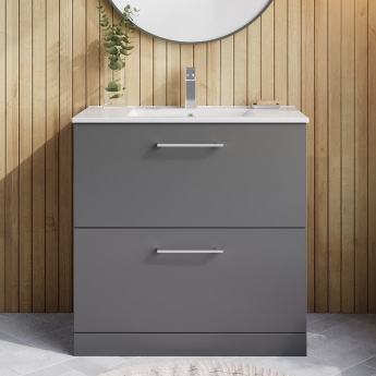 Arno 800mm 2-Drawer Floor Standing Vanity Unit