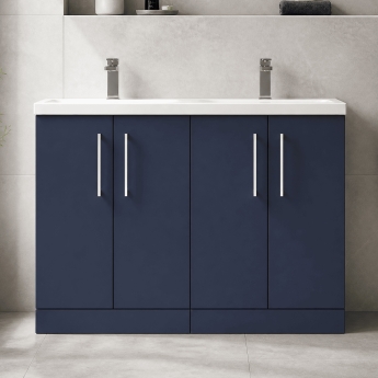 Arno Twin 1200mm 4-Door Floor Standing Vanity Unit | Product Image