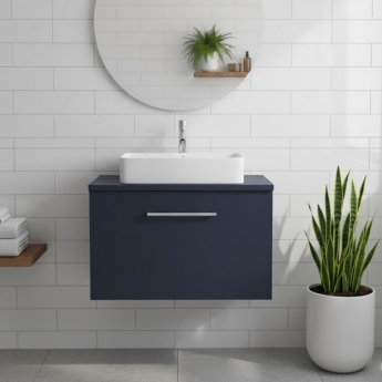 Arno 600mm 1-Drawer Wall Hung Vanity Unit with Countertop