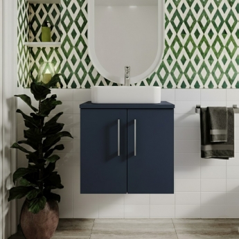Arno 600mm 2-Door Wall Hung Vanity Unit with Countertop