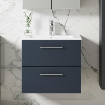 Arno 600mm 2-Drawer Wall Hung Vanity Unit