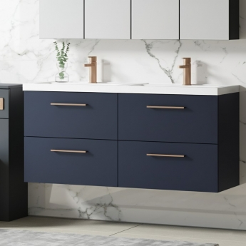 Arno Twin 1200mm 4-Drawer Wall Hung Vanity Unit