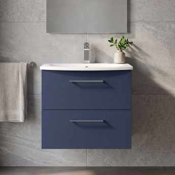 Arno 600mm 2-Drawer Wall Hung Vanity Unit | Product Image