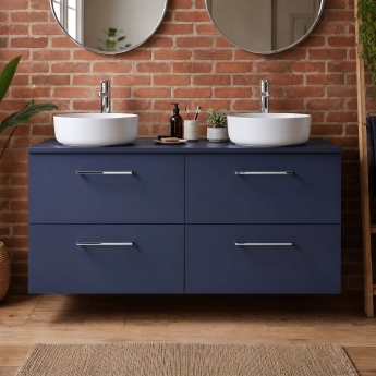 Arno Twin 1200mm 4-Drawer Wall Hung Vanity Unit with Countertop | Product Image
