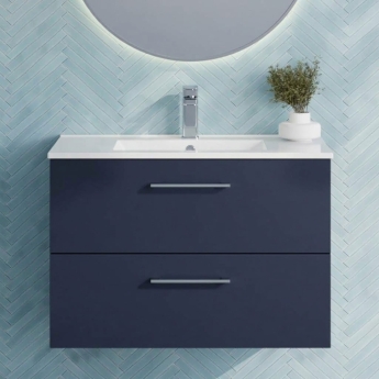 Arno 800mm 2-Drawer Wall Hung Vanity Unit | Product Image