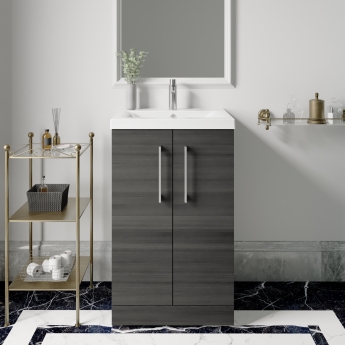 Arno Woodgrain 500mm 2-Door Floor Standing Vanity Unit