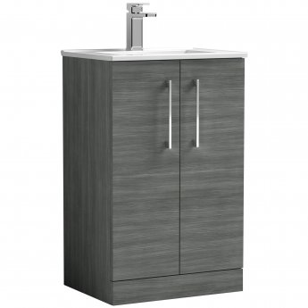 Arno Woodgrain 500mm 2-Door Floor Standing Vanity Unit