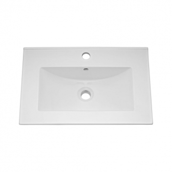 Nuie Arno Wall Hung 2-Drawer Vanity Unit with Basin-2 600mm Wide - Anthracite Woodgrain