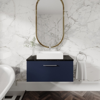 Arno 800mm 1-Drawer Wall Hung Vanity Unit with Countertop