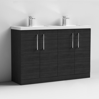 Arno Twin Woodgrain 1200mm 4-Door Floor Standing Vanity Unit