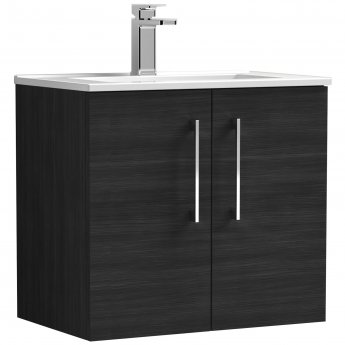 Arno Woodgrain 600mm 2-Door Wall Hung Vanity Unit
