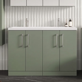 Arno Twin 1200mm 4-Door Floor Standing Vanity Unit | Product Image