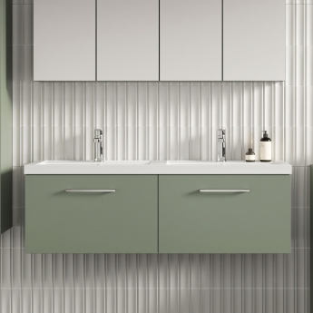 Arno Twin 1200mm 2-Drawer Wall Hung Vanity Unit | Product Image