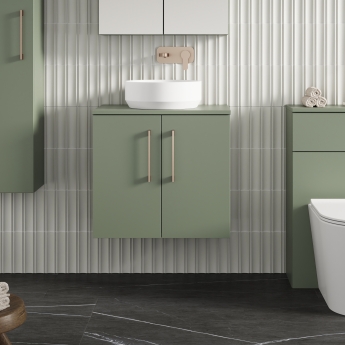 Arno 600mm 2-Door Wall Hung Vanity Unit with Countertop | Product Image