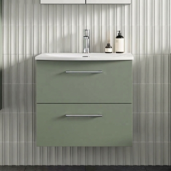 Arno 600mm 2-Drawer Wall Hung Vanity Unit | Product Image