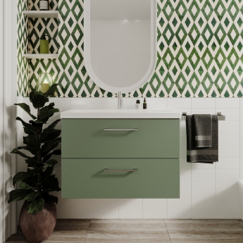 Arno 800mm 2-Drawer Wall Hung Vanity Unit