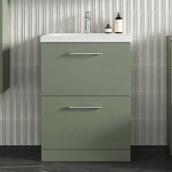 Arno 600mm 2-Drawer Floor Standing Vanity Unit | Product Image