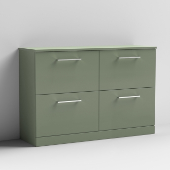 Arno Twin 1200mm 4-Drawer Floor Standing Vanity Unit with Countertop