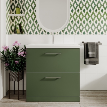 Arno 800mm 2-Drawer Floor Standing Vanity Unit