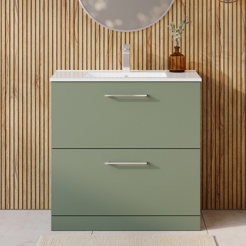 Arno 800mm 2-Drawer Floor Standing Vanity Unit