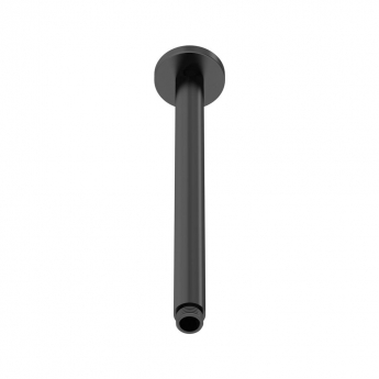 Nuie Arvan Round Ceiling Mounted Shower Arm 310mm Length - Matt Black