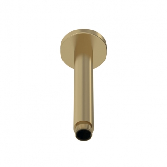 Nuie Arvan Round Ceiling Mounted Shower Arm 160mm Length - Brushed Brass