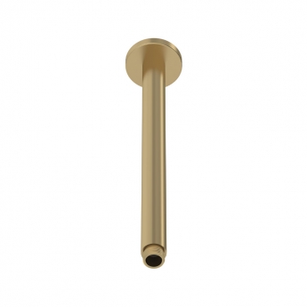 Nuie Arvan Round Ceiling Mounted Shower Arm 310mm Length - Brushed Brass