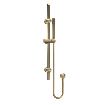 Delphi Loop Brushed Brass Dual Concealed Shower Set with Slide Rail Kit | Product Image