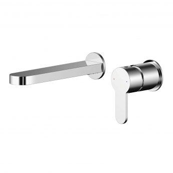 Nuie Arvan 2-Hole Wall Mounted Basin Mixer Tap without Plate - Chrome