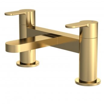 Nuie Arvan Pillar Mounted Bath Filler Tap - Brushed Brass