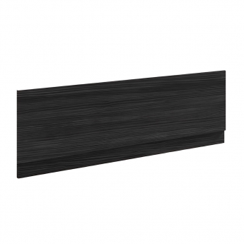 Nuie Athena Bath Front Panel 560mm H x 1800mm W - Charcoal Black Woodgrain