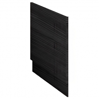 Nuie Athena Bath End Panel 560mm H x 780mm W - Charcoal Black Woodgrain