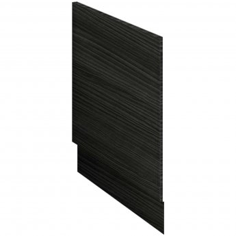 Nuie Athena Bath End Panel 560mm H x 730mm W - Charcoal Black Woodgrain
