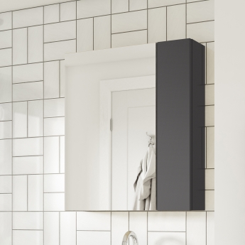 Athena 600mm 1-Door Mirrored Bathroom Cabinet