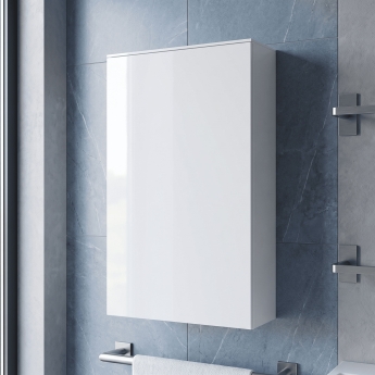 Athena 450mm 1-Door Mirrored Bathroom Cabinet | Product Image