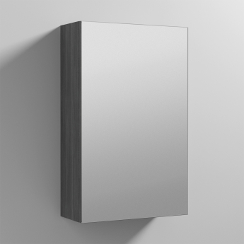 Nuie Athena 1-Door Mirrored Bathroom Cabinet 715mm H x 450mm W - Anthracite Woodgrain