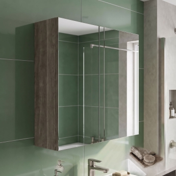 Athena 800mm 2-Door Mirrored Bathroom Cabinet | Product Image