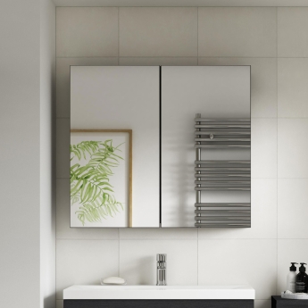 Athena 800mm 2-Door Mirrored Bathroom Cabinet | Product Image