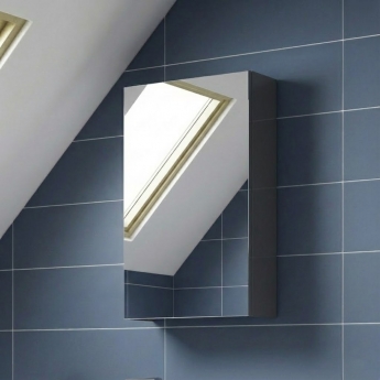 Athena 450mm 1-Door Mirrored Bathroom Cabinet